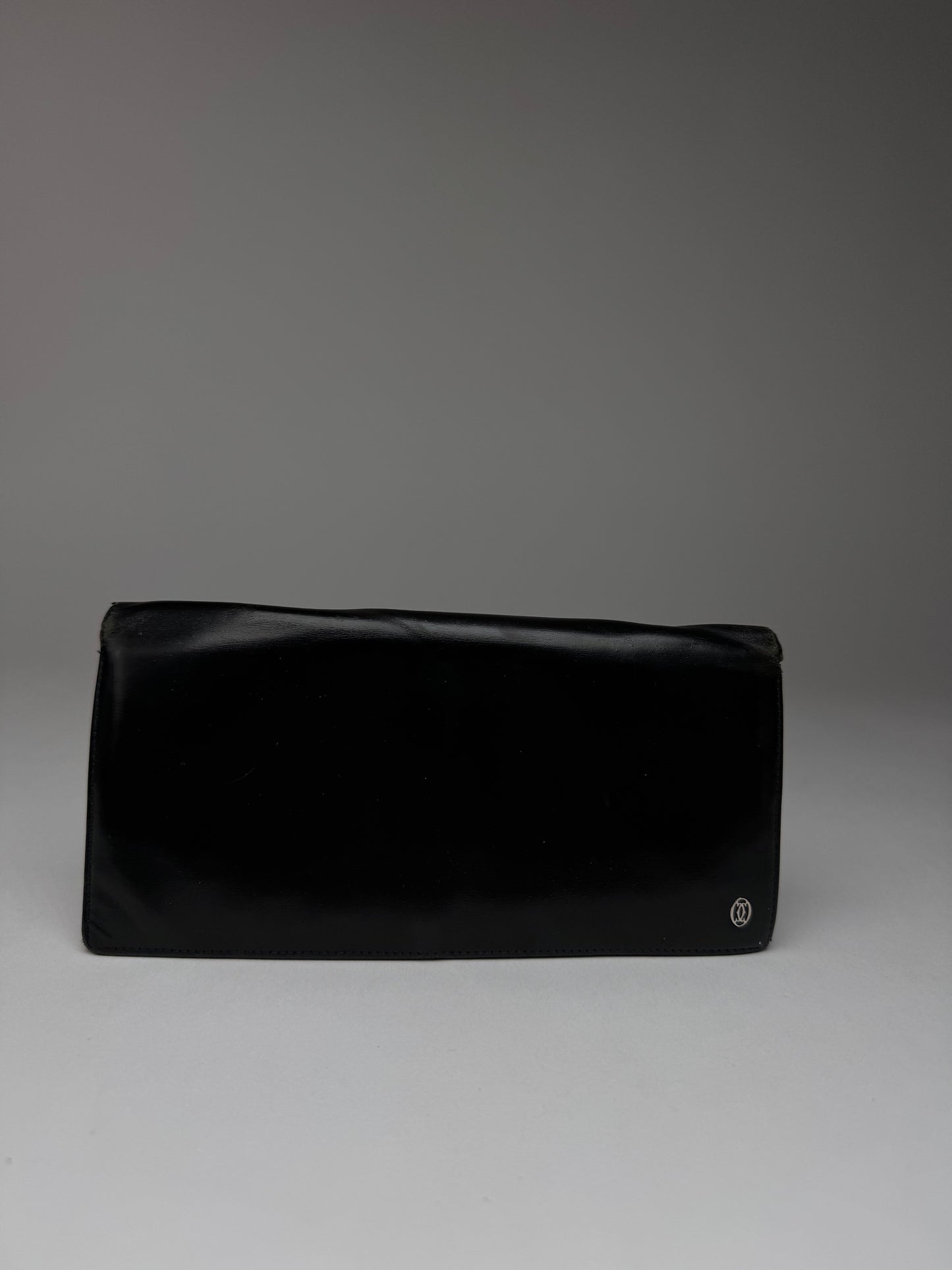 Vintage Cartier Patent Leather ID Holder Black