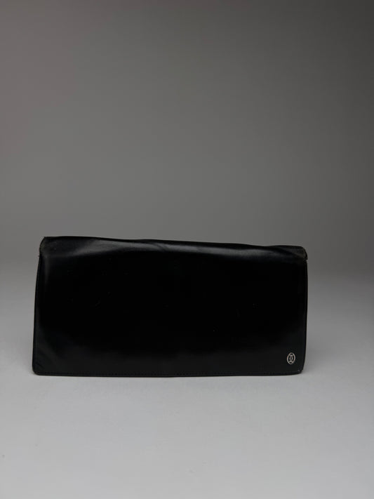 Vintage Cartier Patent Leather ID Holder Black