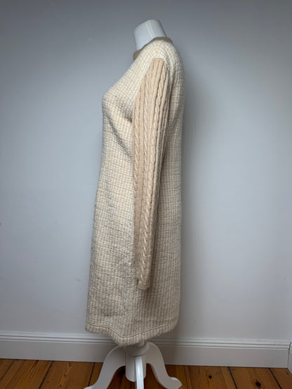 Vintage Courreges Paris Wool Dress 38/M Beige Brown