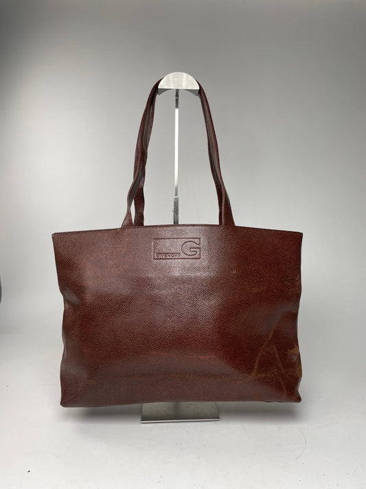 Vintage Givenchy Antigona Leather Shopper Bag Brown