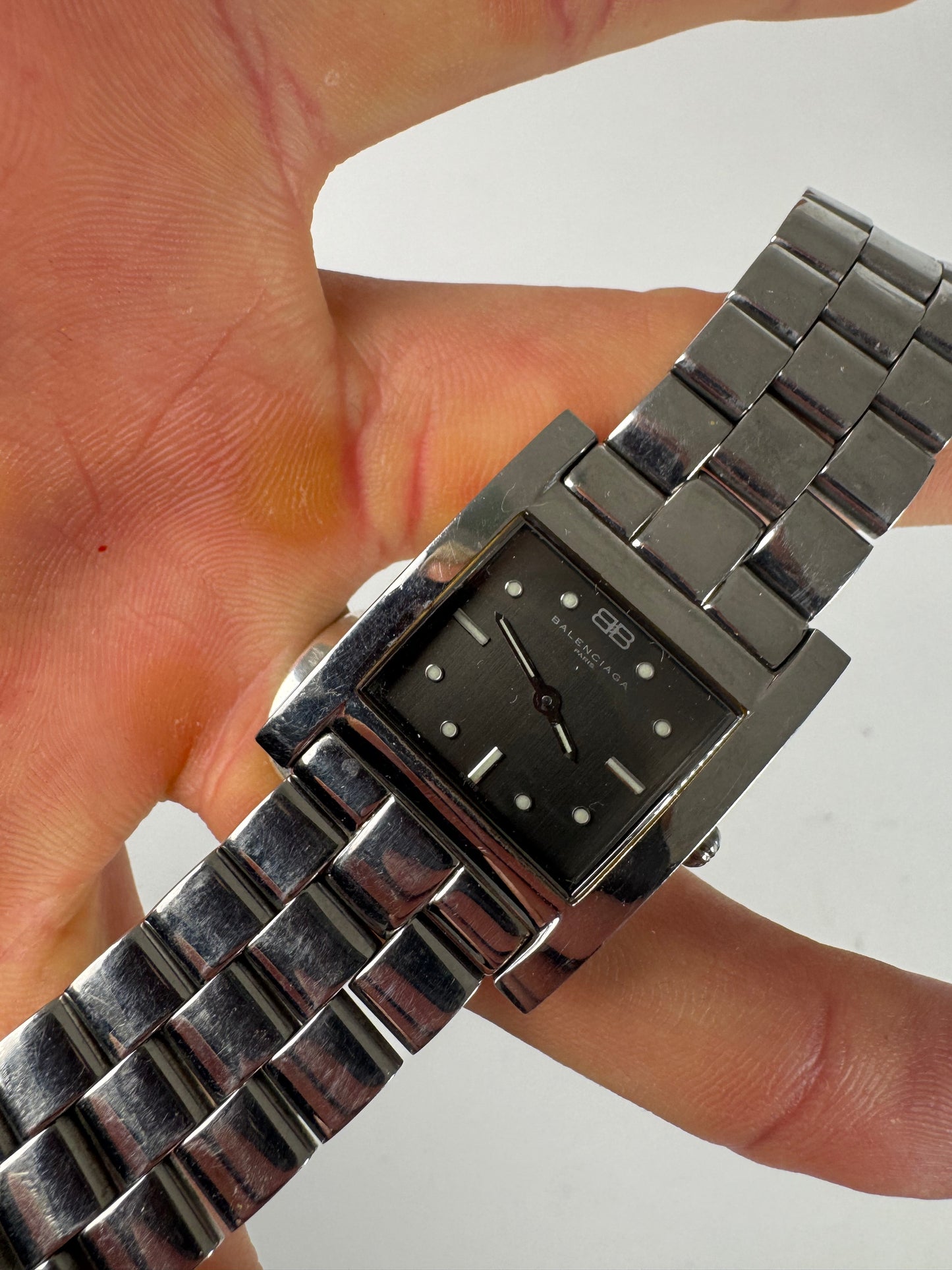 Vintage Balenciaga Steel Watch Silver