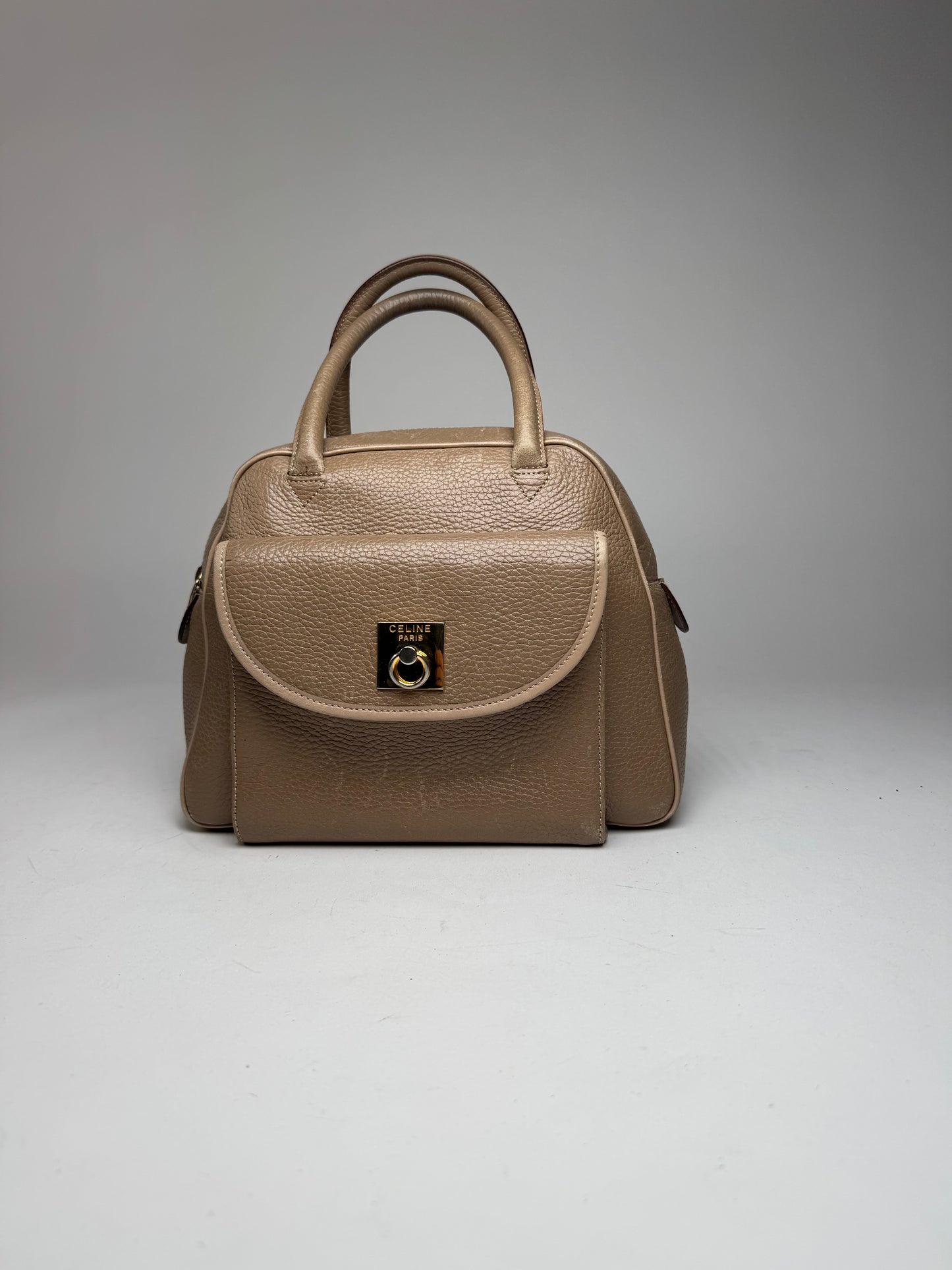 Vintage Celine Paris Leather Bag Lightbrown