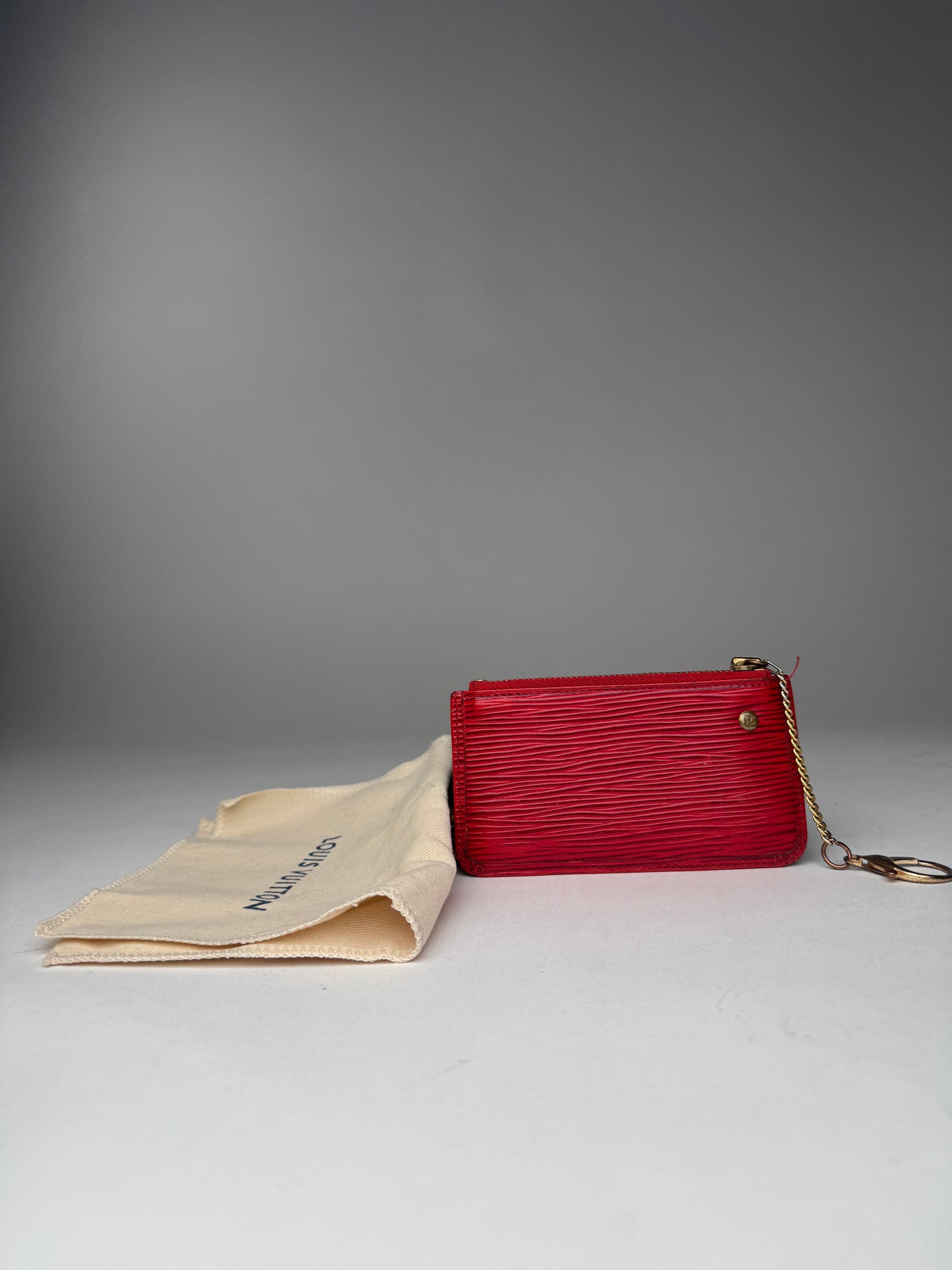 Vintage Louis Vuitton Le Dauphine EPI Leather Card Holder / Purse Red