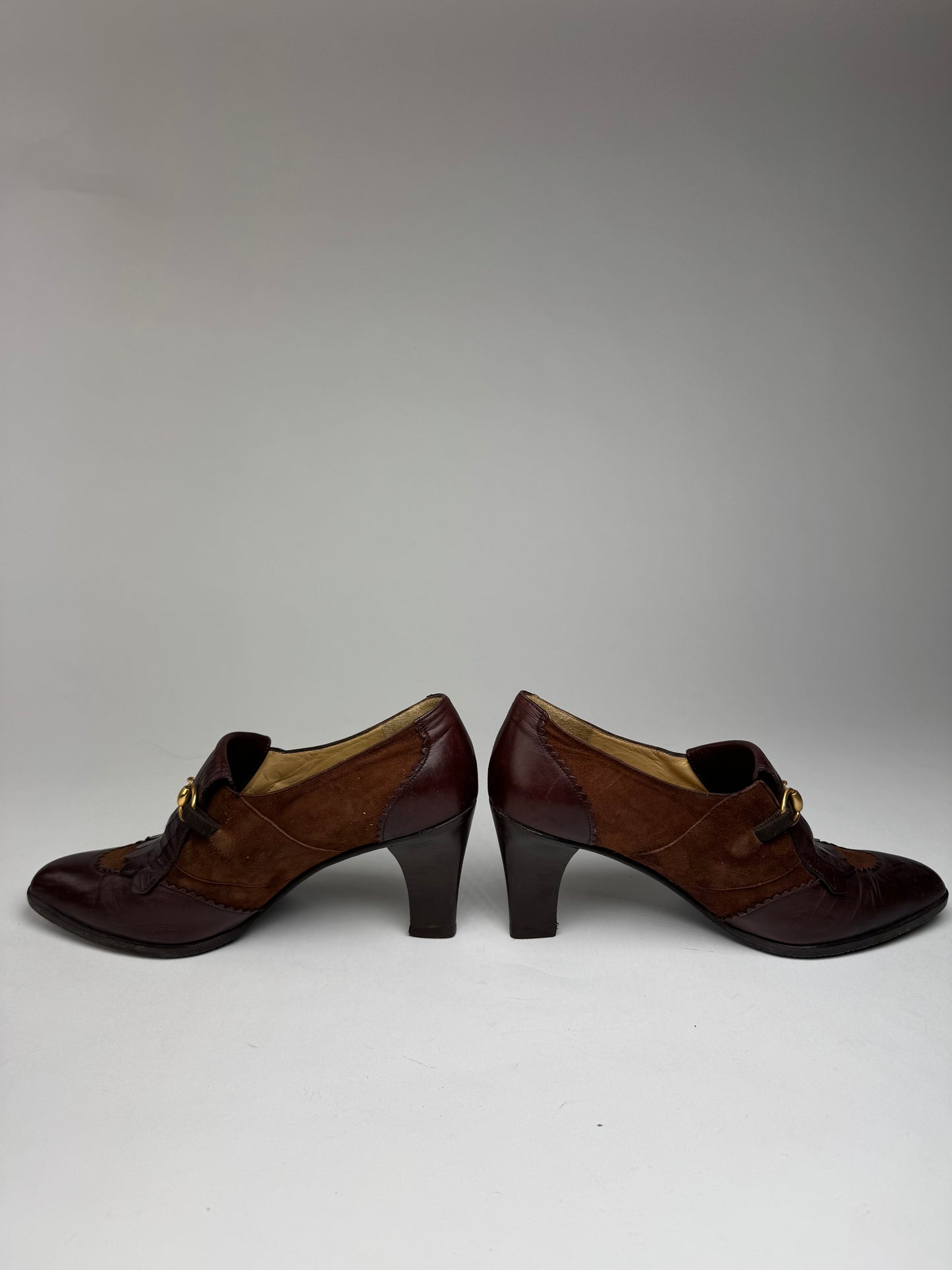 Vintage Gucci Horsebit Leather Pumps 38
