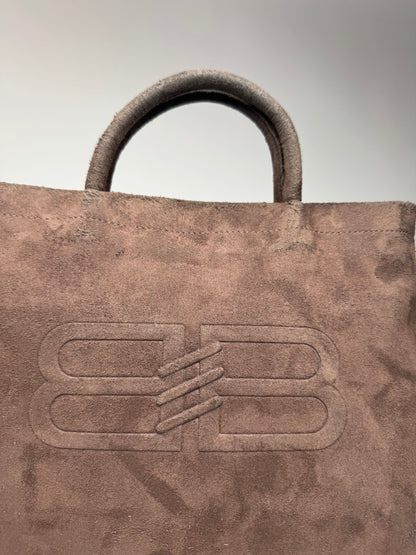Vintage Balenciaga Suede Bag Brown