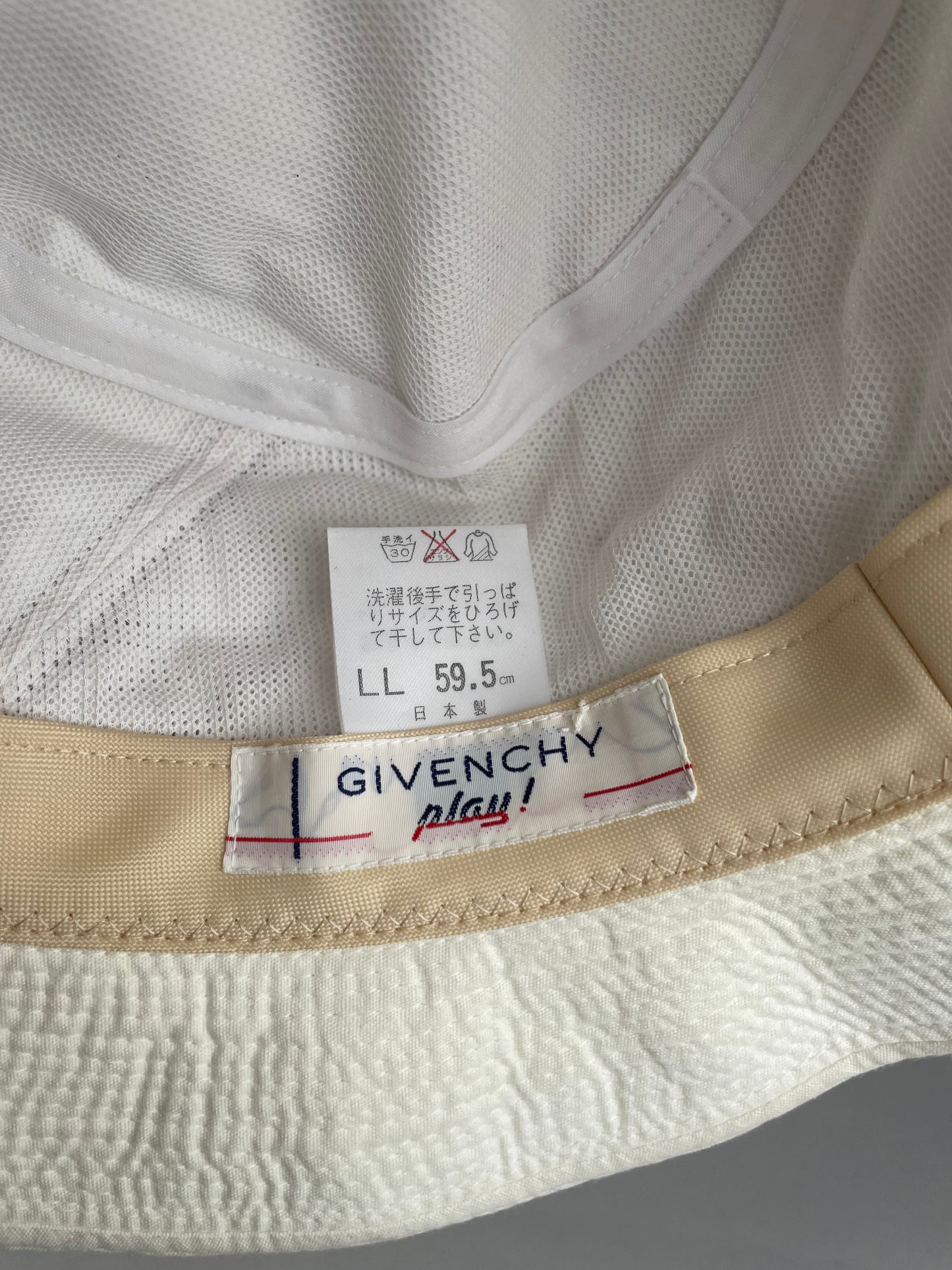 Vintage Givenchy Canvas Bucket Hat Unisex White