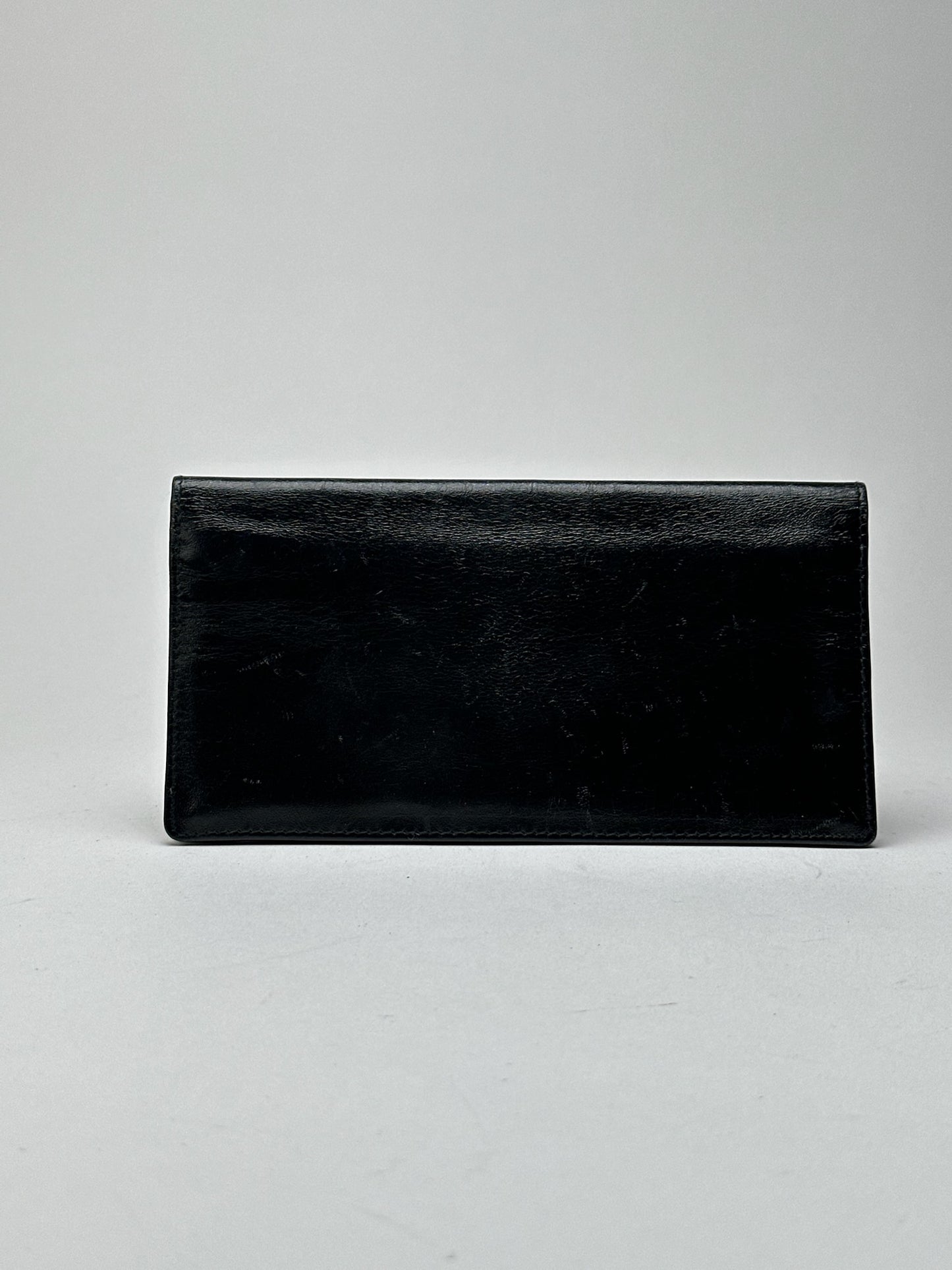 Vintage Cartier leather ID holder black