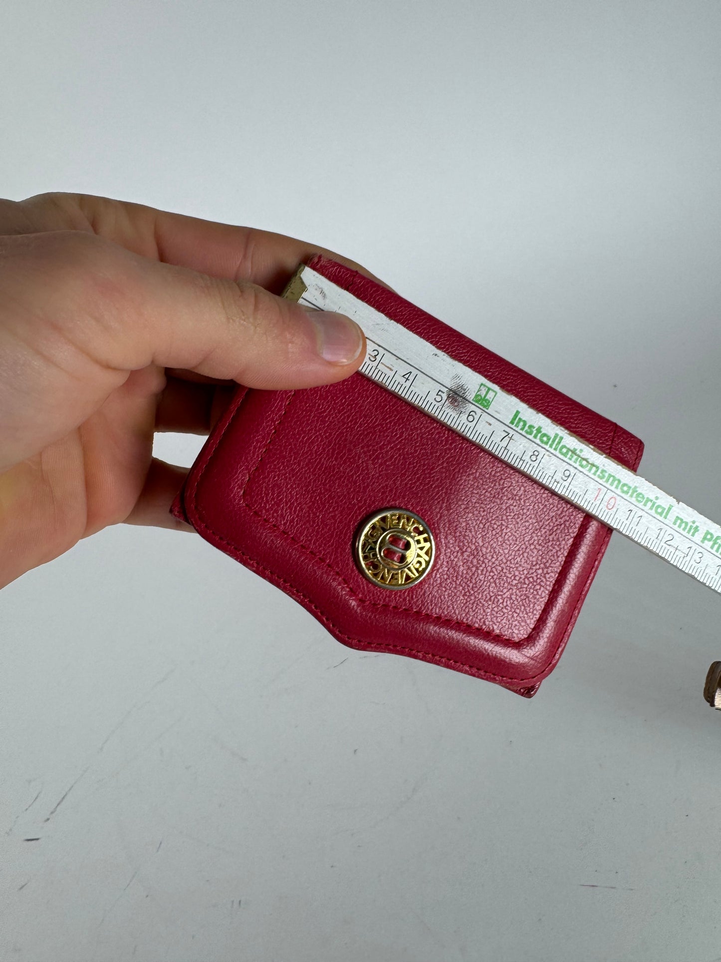 Vintage Givenchy Leather Card Holder Red