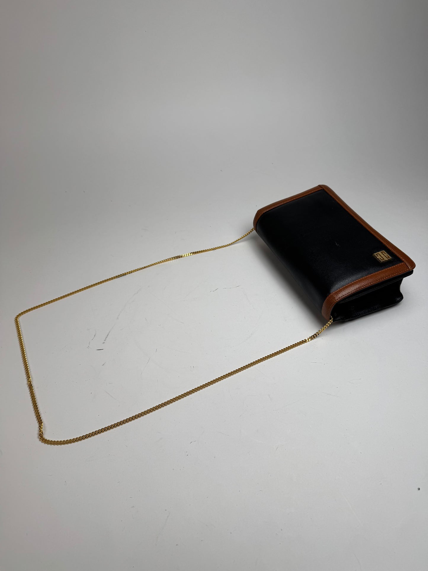 Vintage Givenchy 4G Leather Bag Black Brown