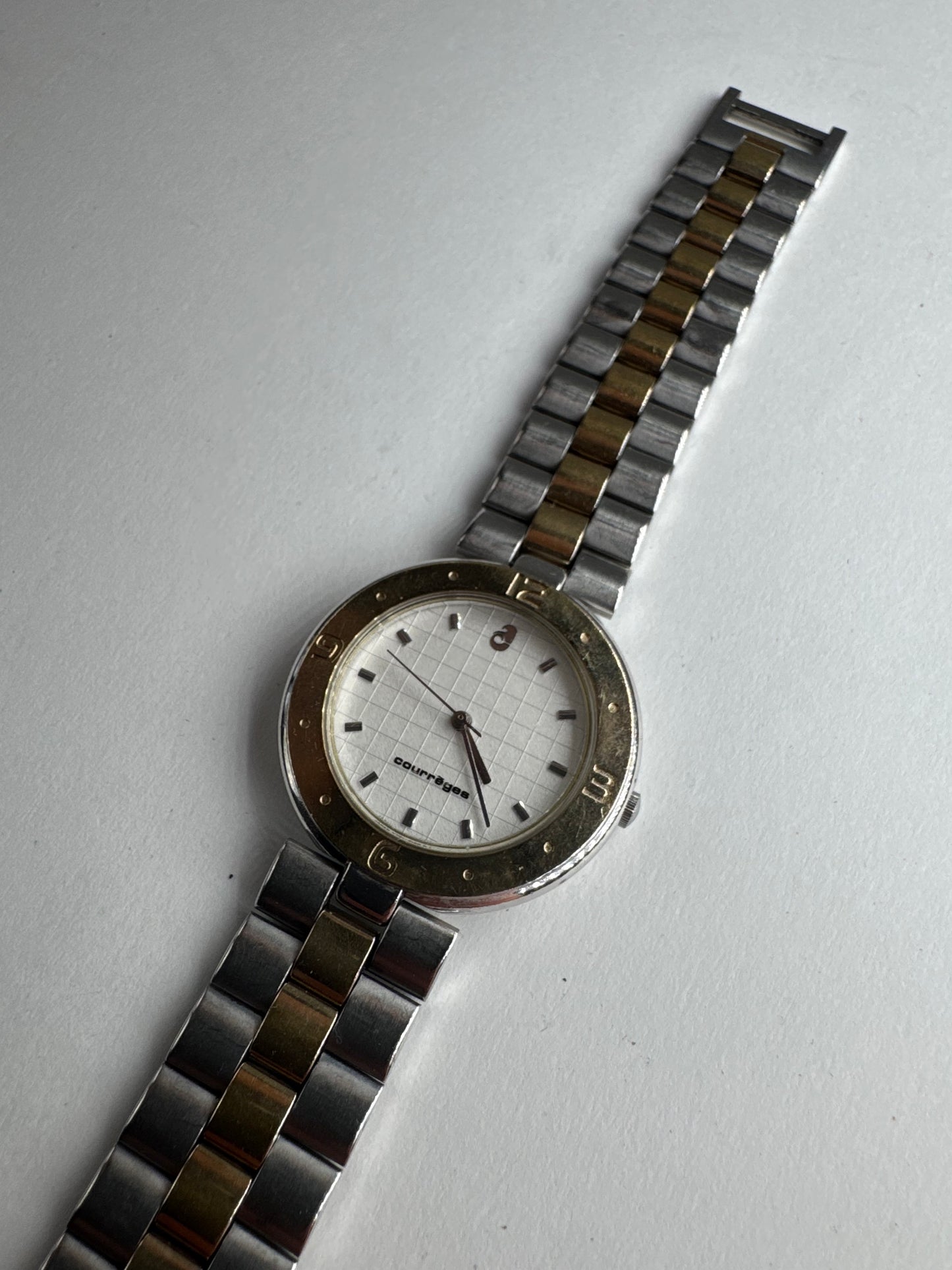 Montre Courreges Vintage Acier Argent/Or
