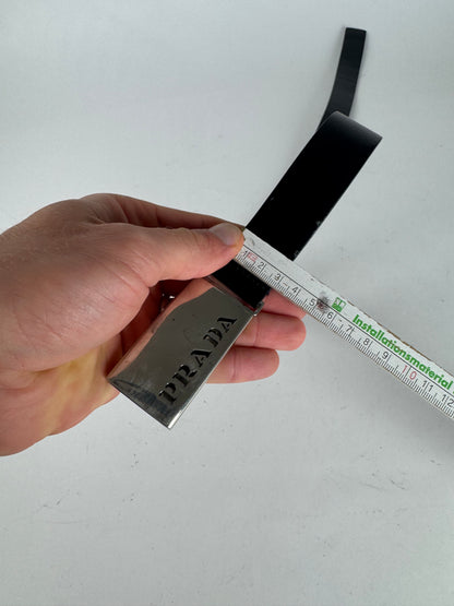 Vintage Prada Leather Belt Black