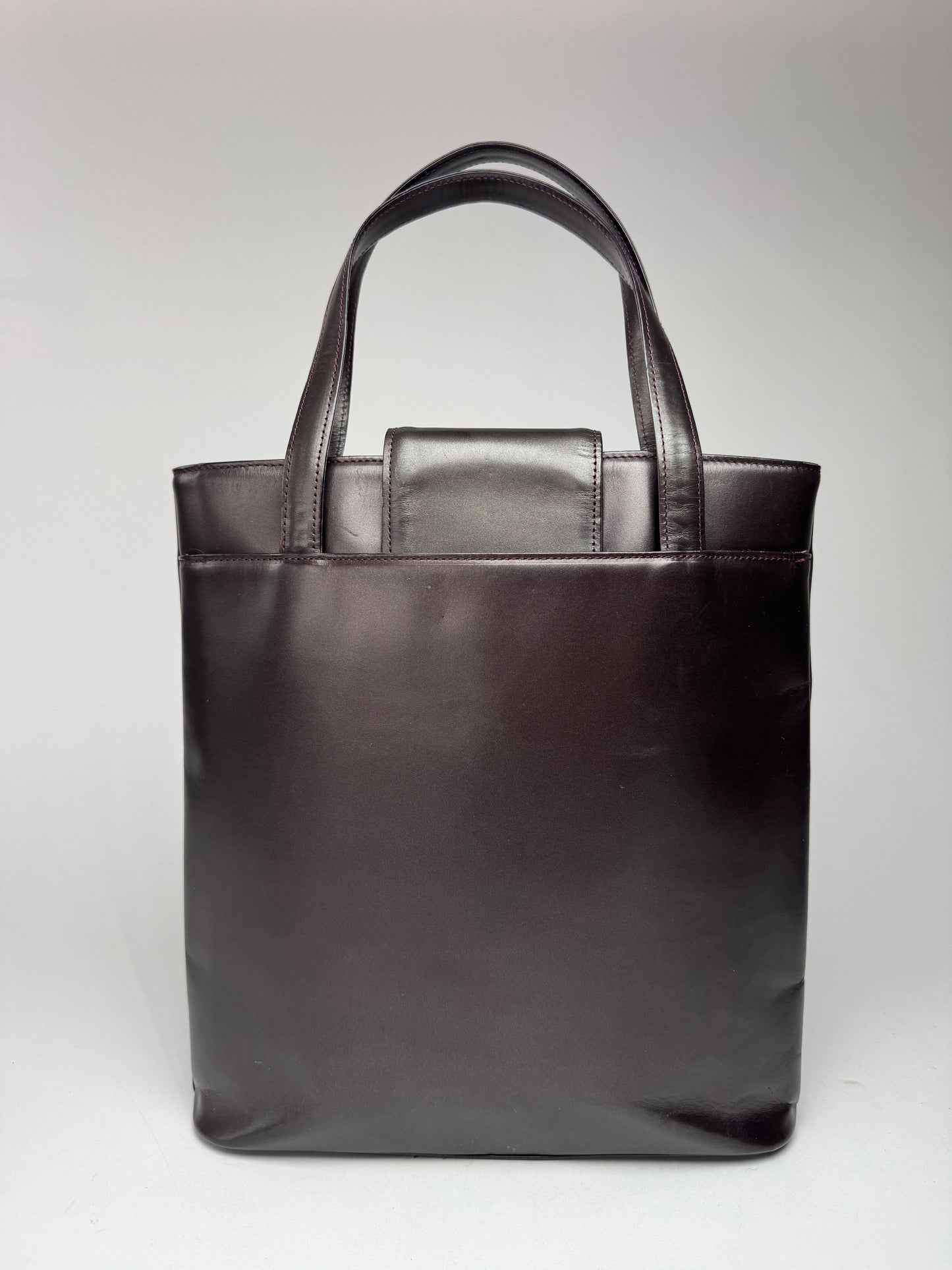 Vintage Givenchy Antigona Patent Leather Bag brown