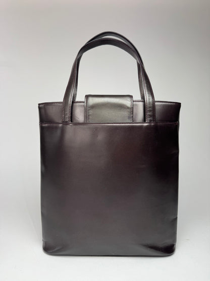 Vintage Givenchy Antigona Patent Leather Bag brown