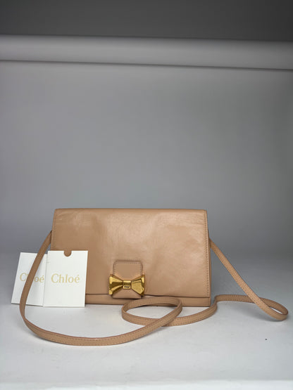 Vintage Chloe Leather Shoulder Bag Rose
