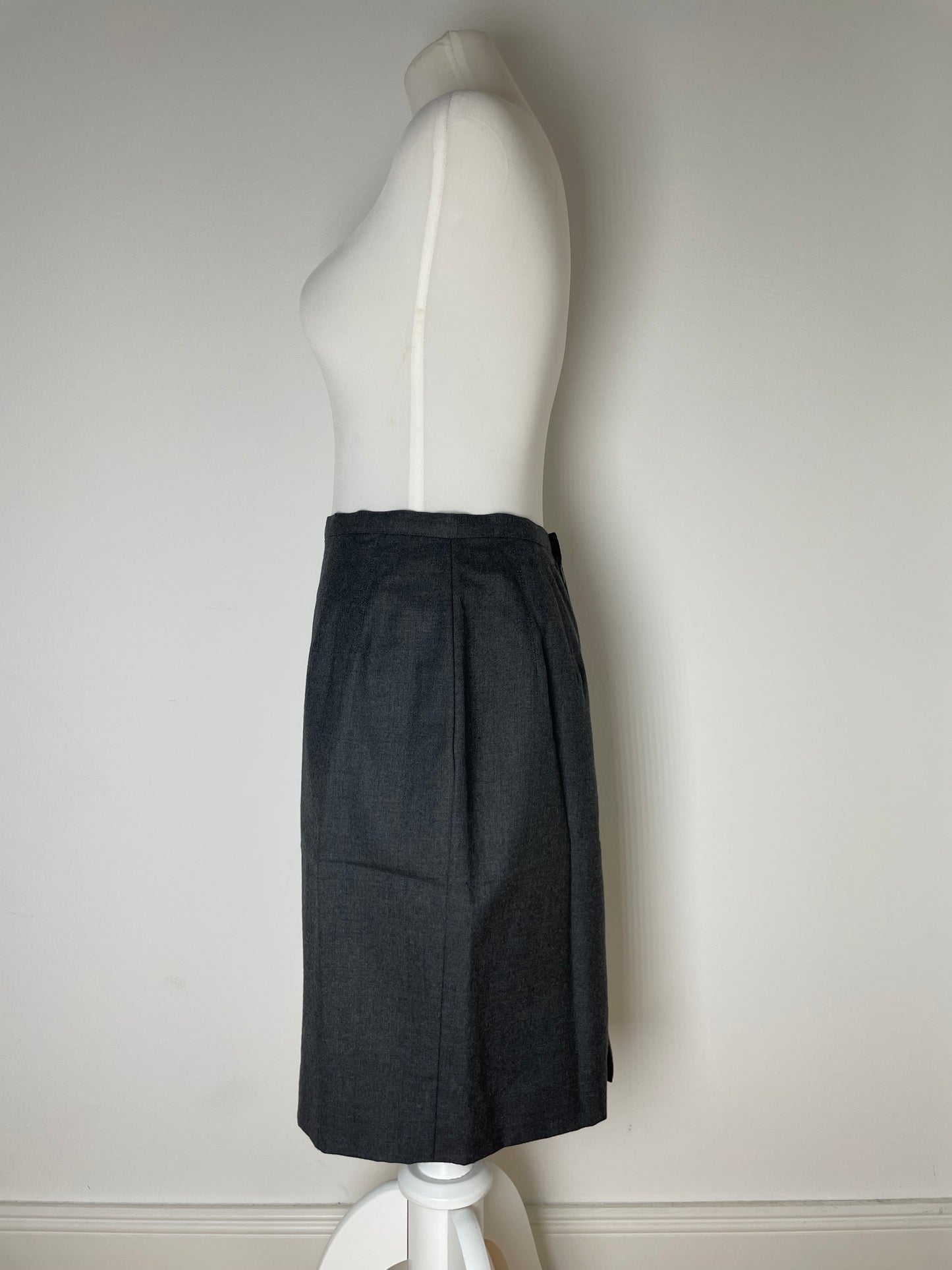 Vintage Dior Wool Skirt Grey 38/M