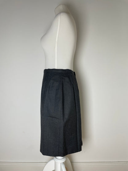 Vintage Dior Wool Skirt Grey 38/M