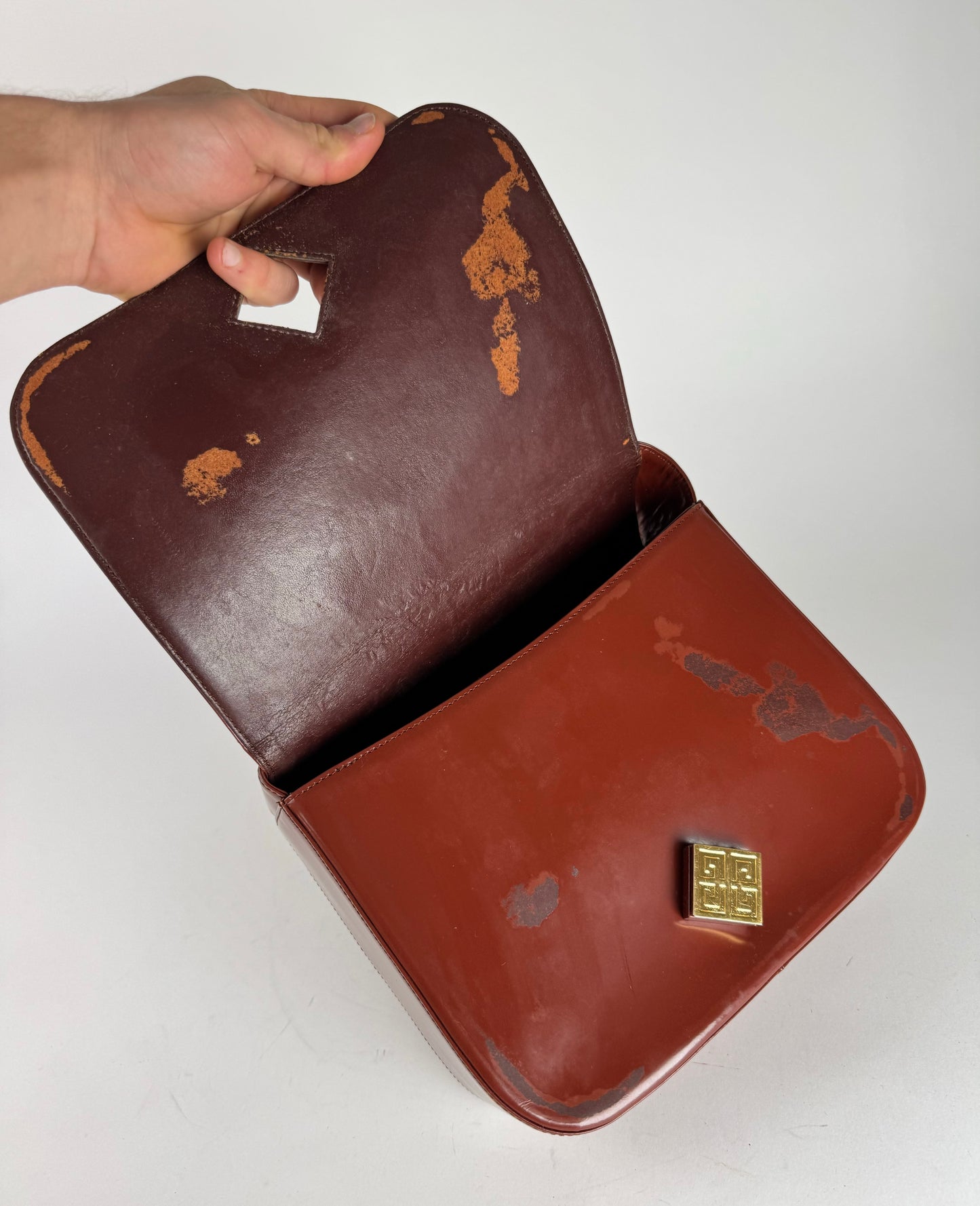 Vintage Givenchy 4G Leather Bag Brown