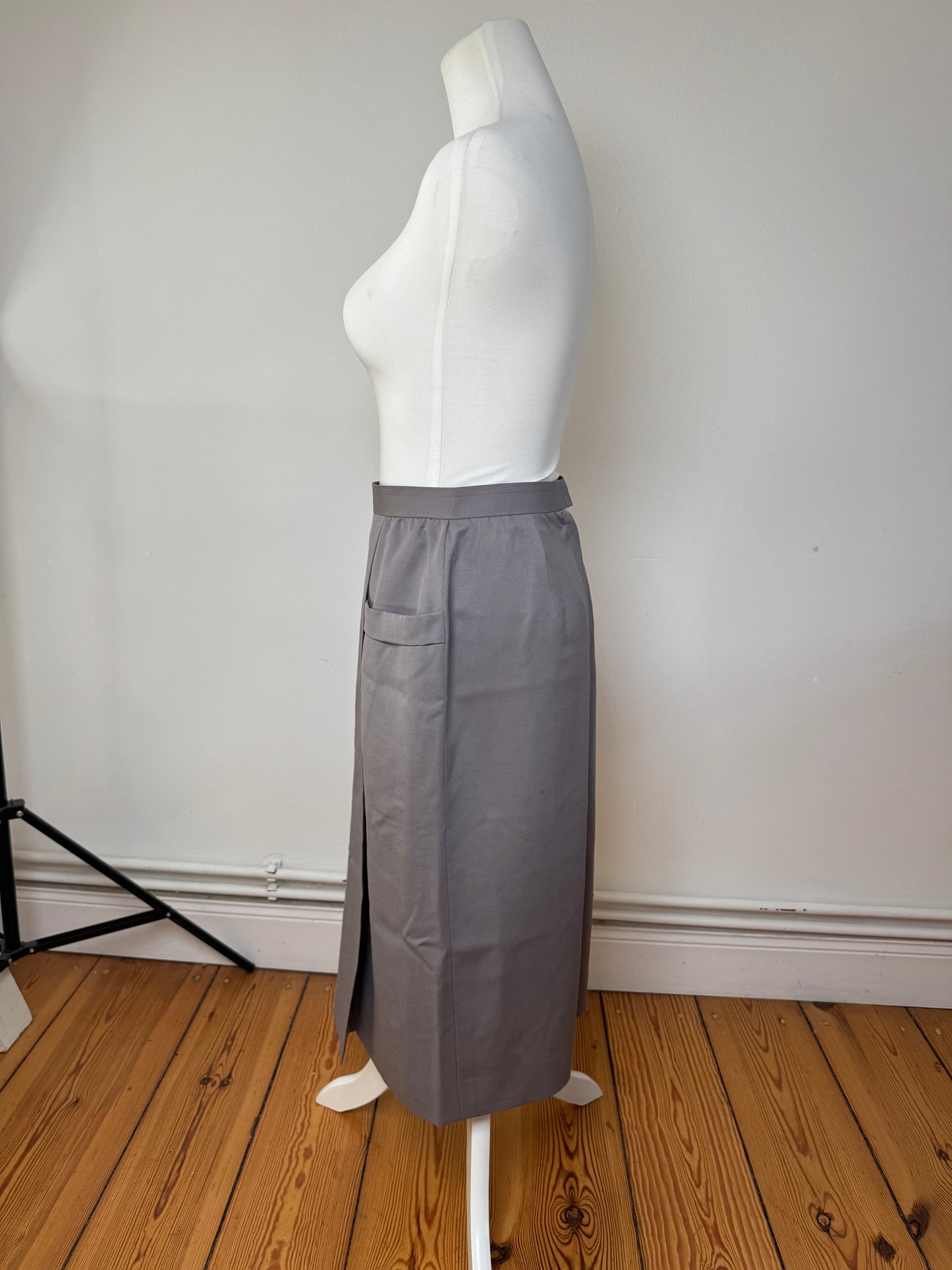 Vintage Dior Wool Skirt Grey M
