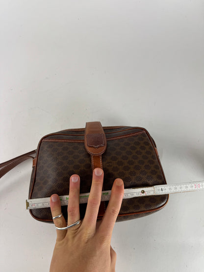 Vintage Celine Paris Triomphe Leather Monogram Bag