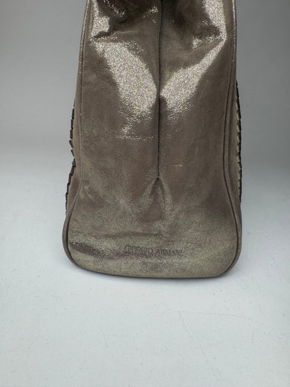 Vintage Giorgio Armani Leather Bag Silver
