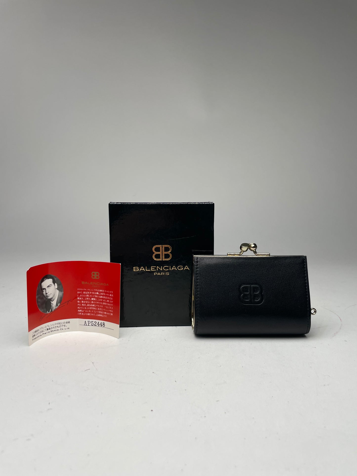 Vintage Balenciaga Leather card Holder Black