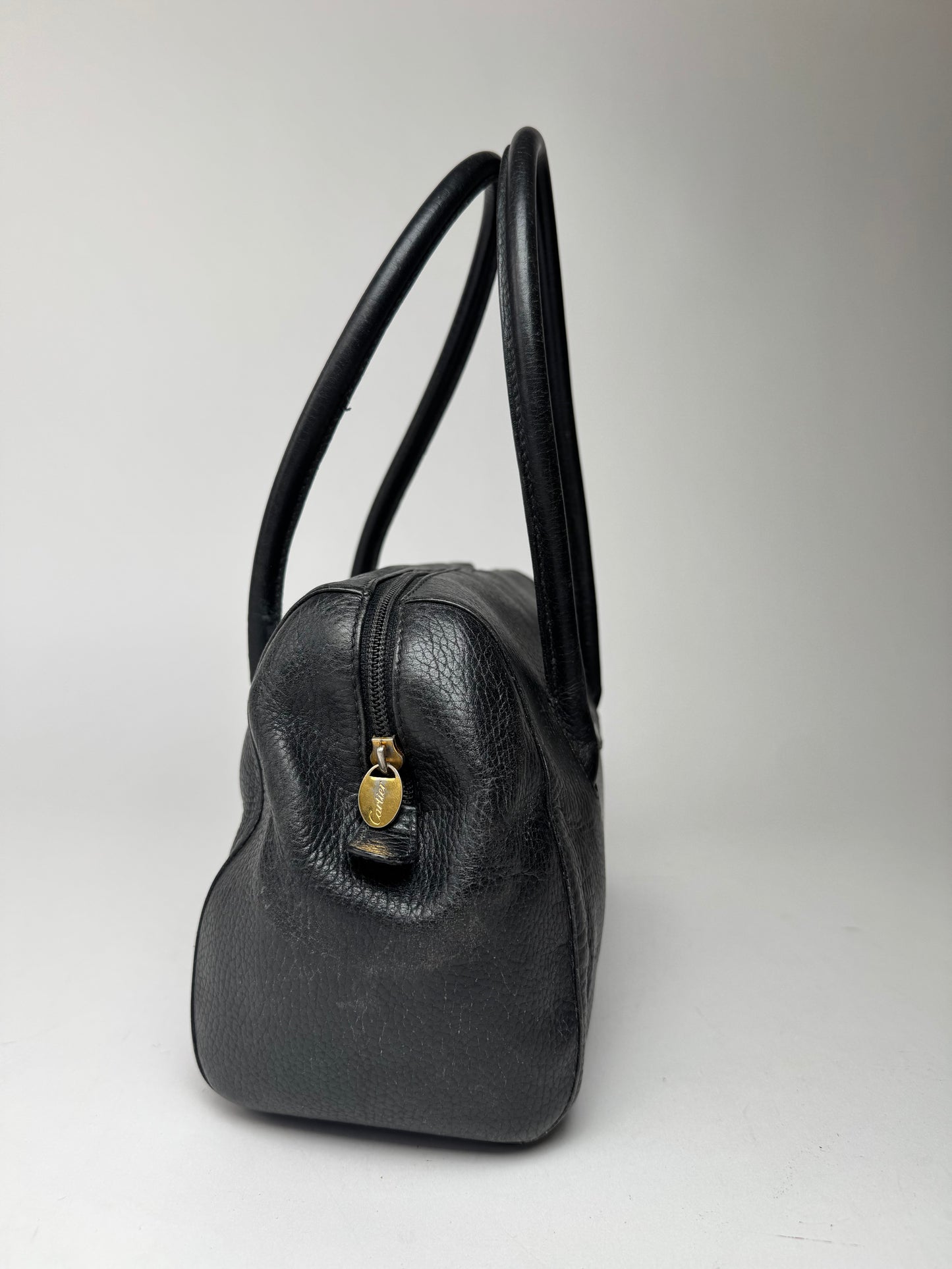Vintage Cartier Leather Bag Black