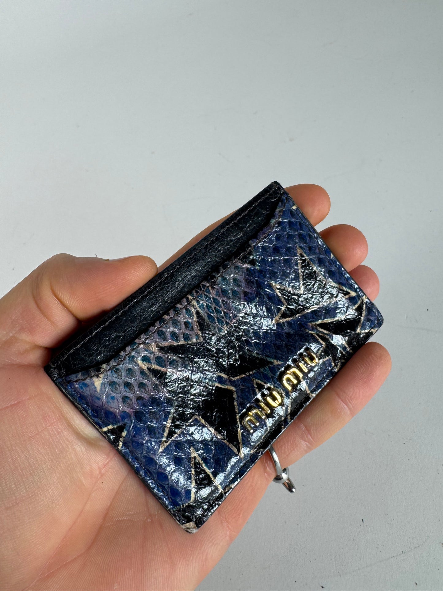 Vintage Miu Miu Leather Card Holder Black