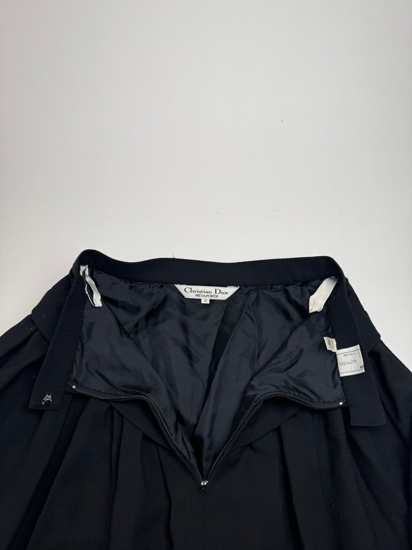 Vintage Dior Wool Skirt black M