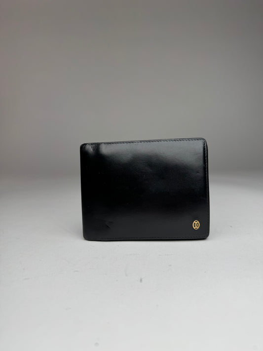 Vintage Cartier Leather Card Holder Black
