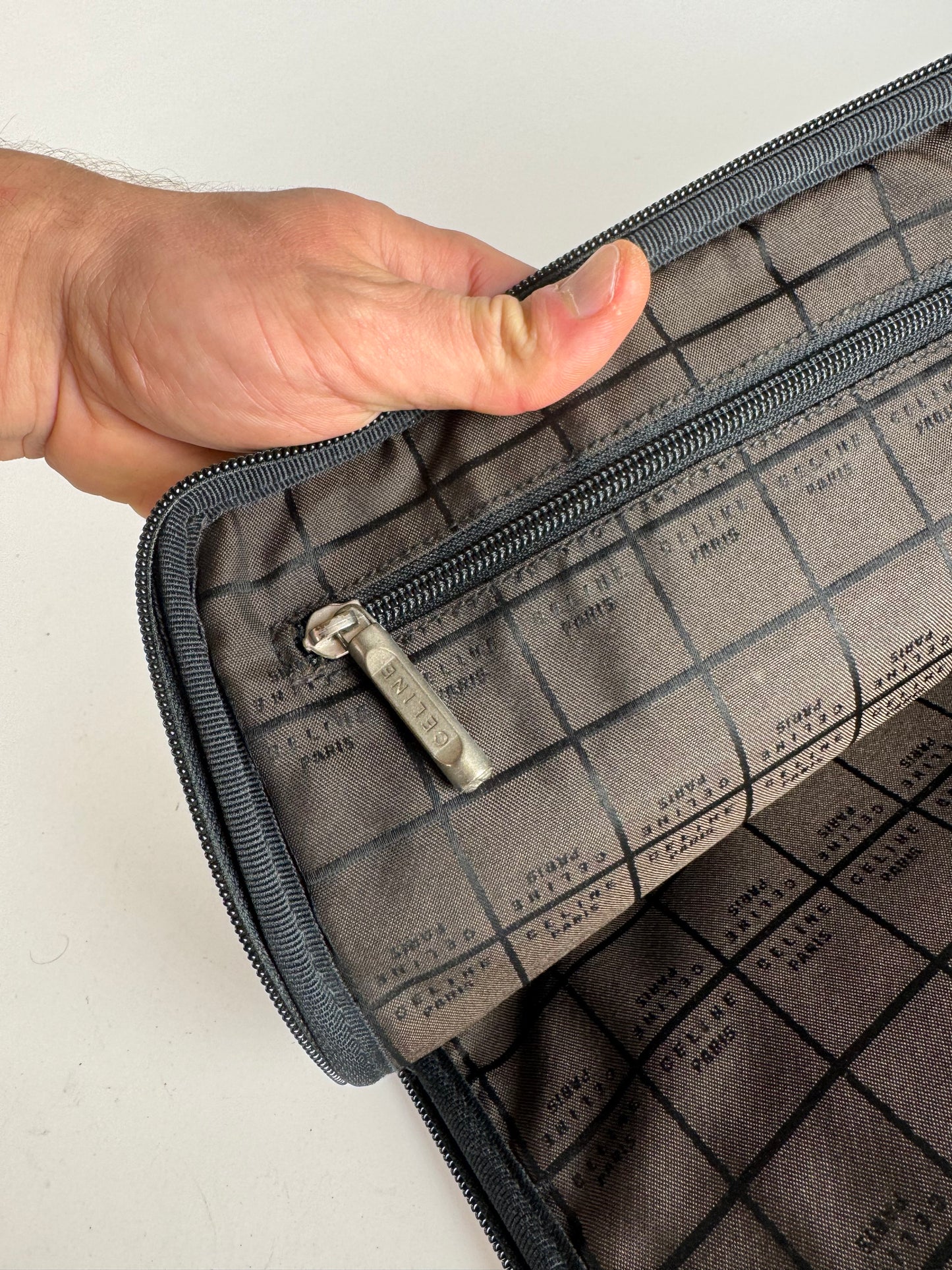 Vintage Celine Paris Leather Clutch Black