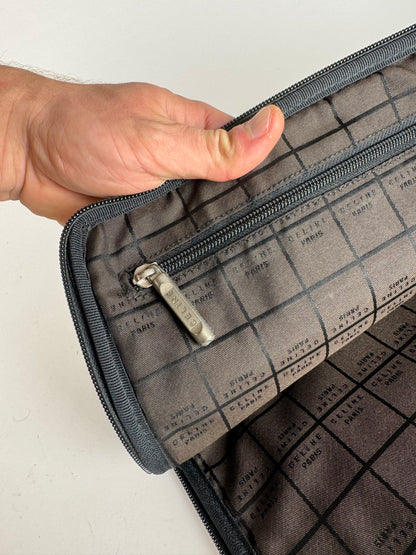 Vintage Celine Paris Leather Clutch Black