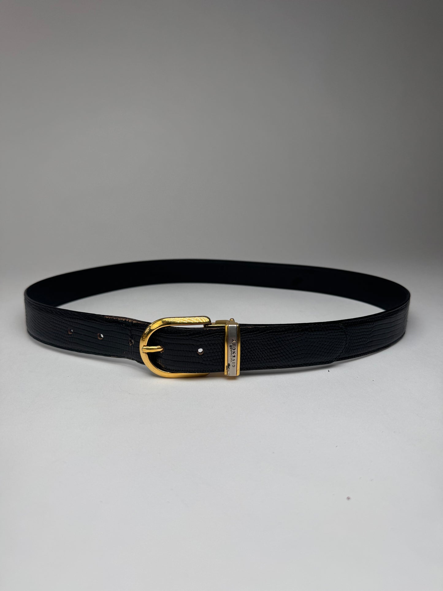 Vintage Givenchy Leather Belt black