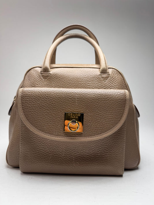 Vintage Celine Paris Leather Bag Lightbrown