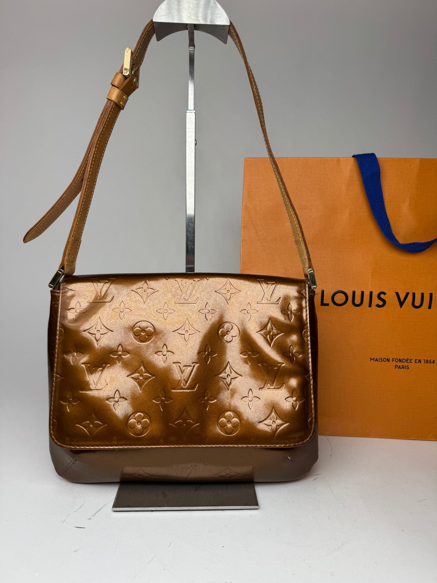 Vintage Louis Vuitton Vernis Leather Bag Brown