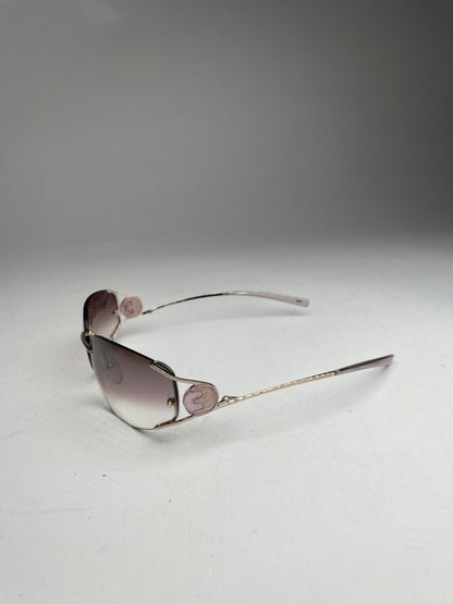 Vintage Loewe Madrid Frameless Sunglasses purple silver
