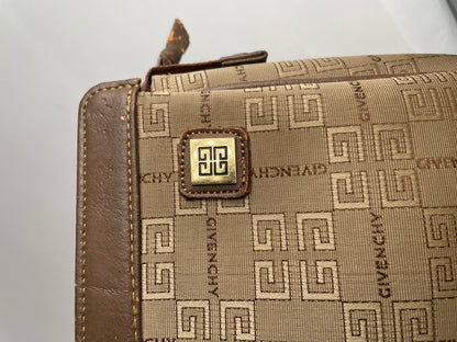 Vintage Givenchy GV3 Monogram Clutch Brown