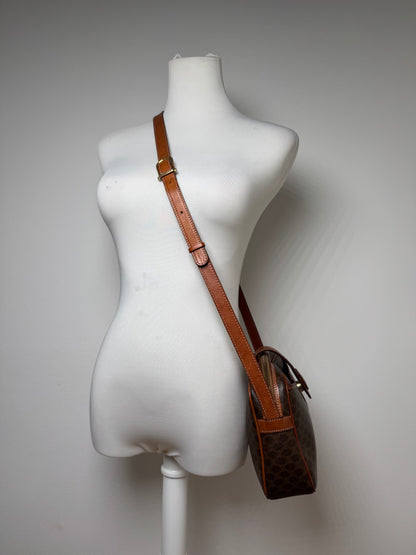 Vintage Celine Paris Triomphe Leather Monogram Bag