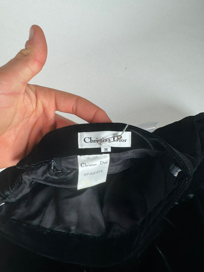 Vintage Dior velour Skirt black M