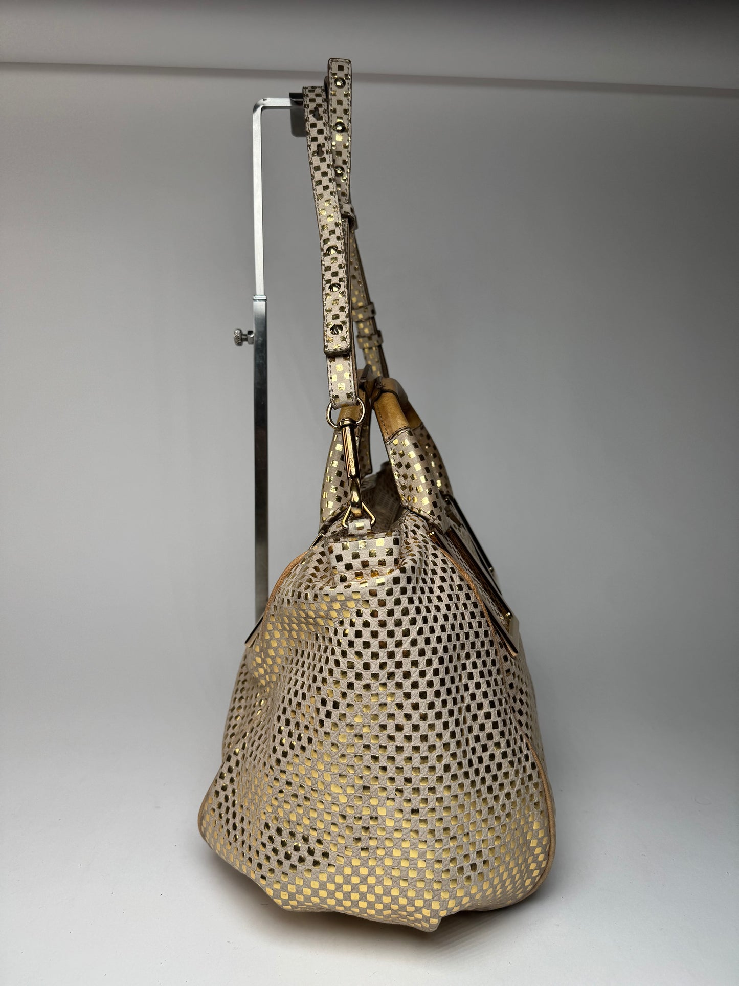 Vintage Chloe 2-Way Leather Bag golden