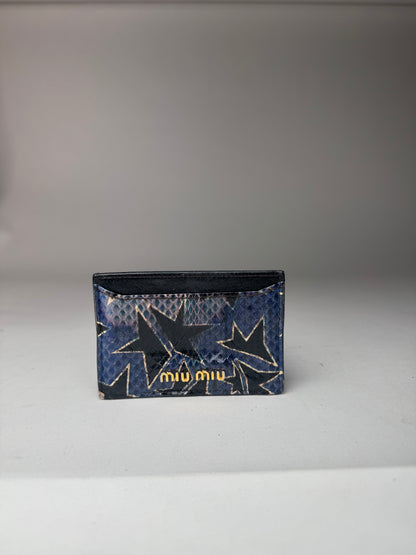 Vintage Miu Miu Leather Card Holder Black