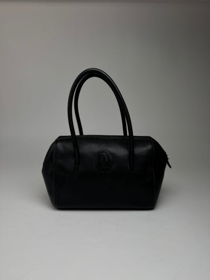 Vintage Cartier Leather Bag Black