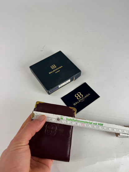 Vintage Balenciaga Leather Wallet burgundy