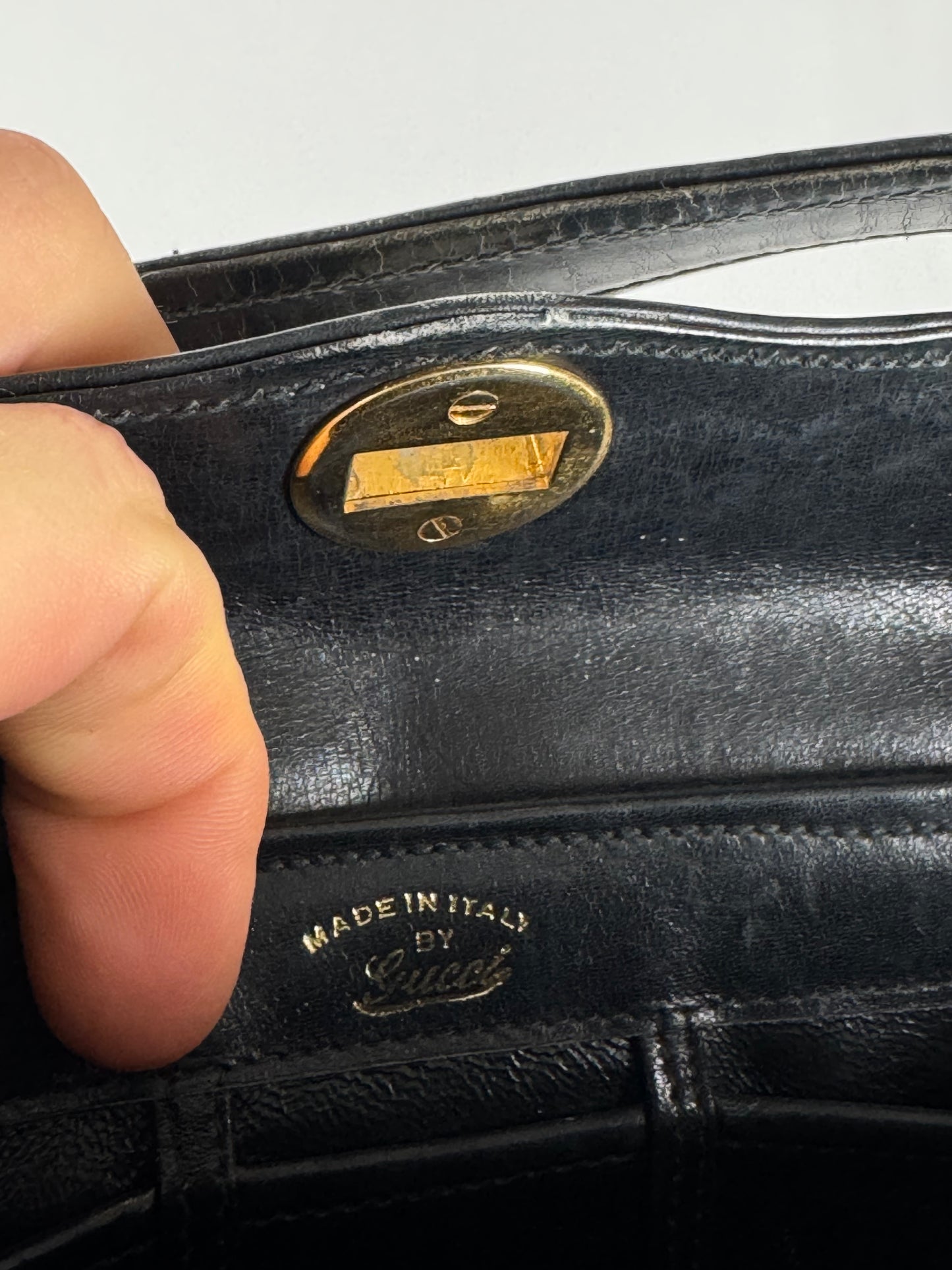 Vintage Gucci Leather Bag Black