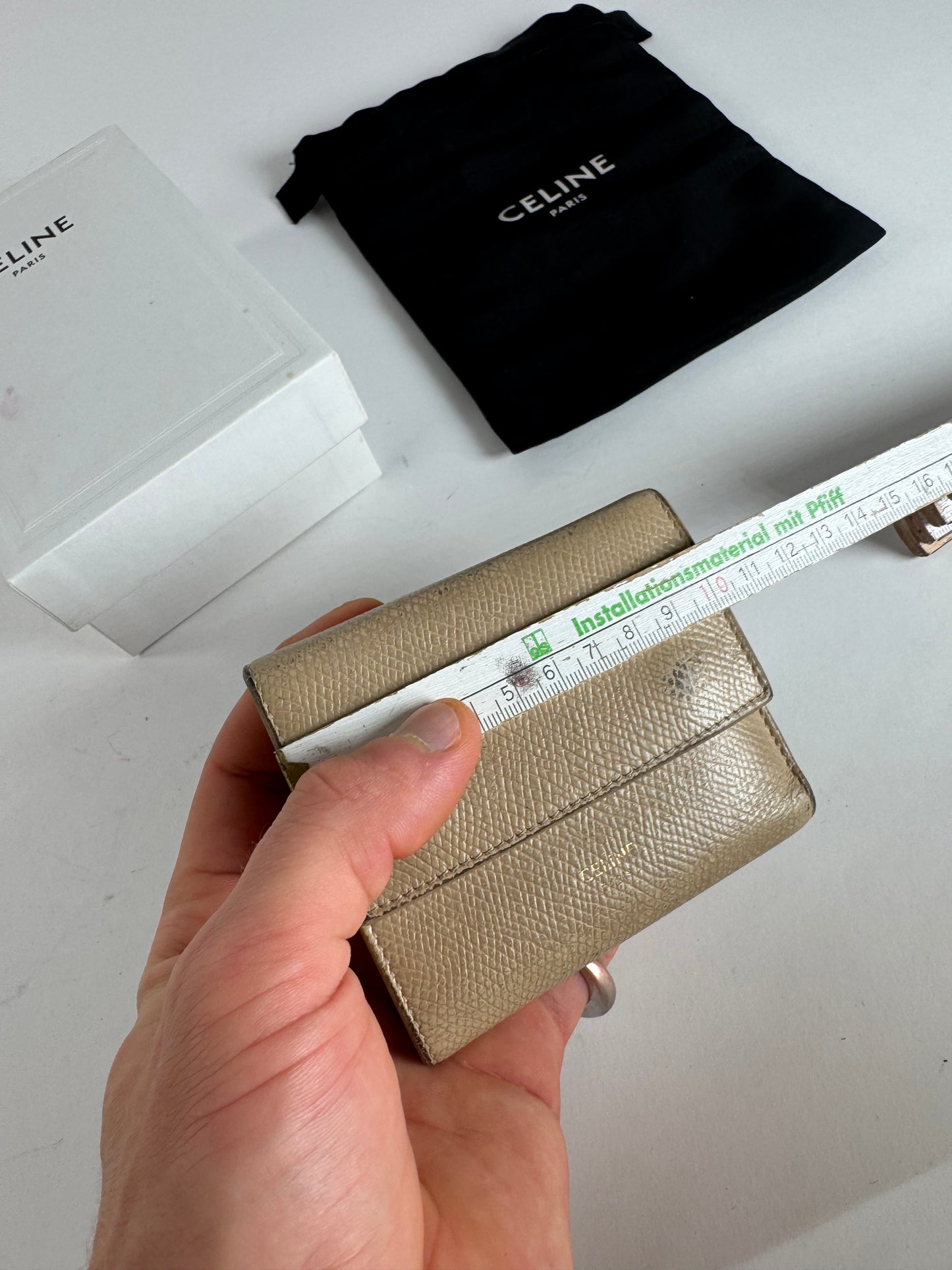 Vintage Celine Paris Leather Walket beige