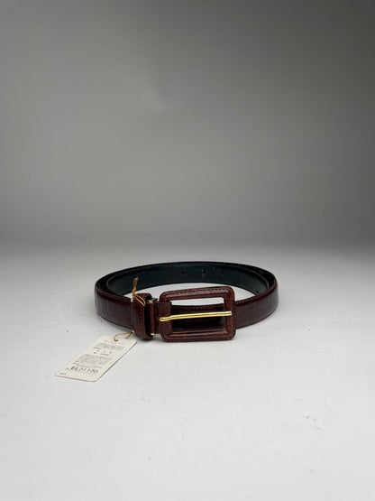 Vintage Balenciaga Leather Belt Purple Black