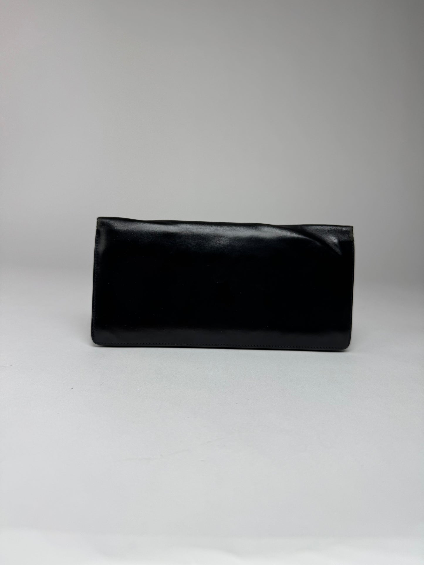 Vintage Cartier Patent Leather ID Holder Black