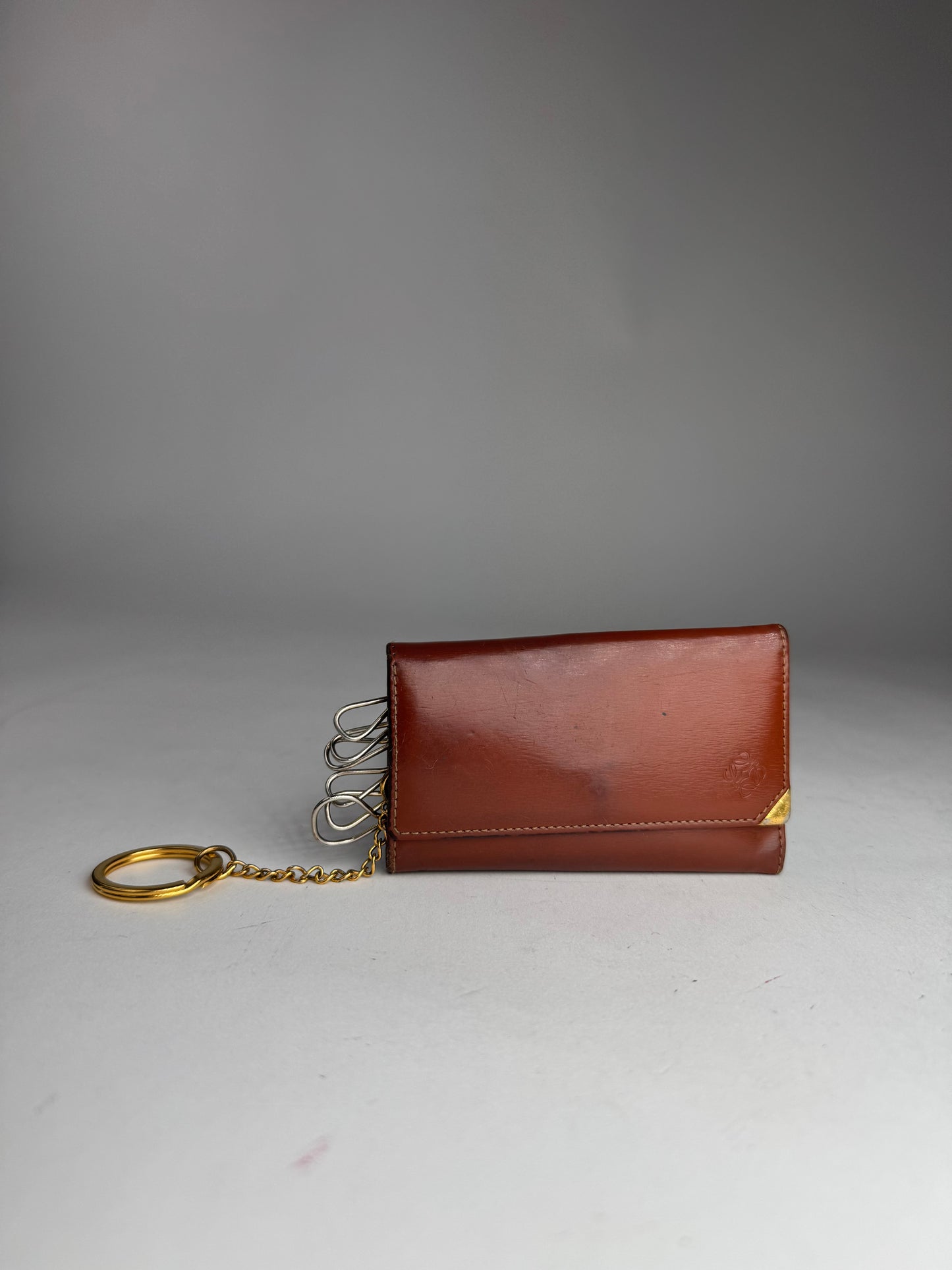 Vintage Loewe Madrid Leather Key Holder Brown