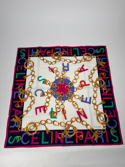 Vintage Celine Paris Silk Scarf