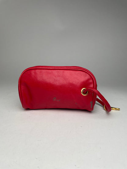 Vintage Balenciaga leather bag / clutch red