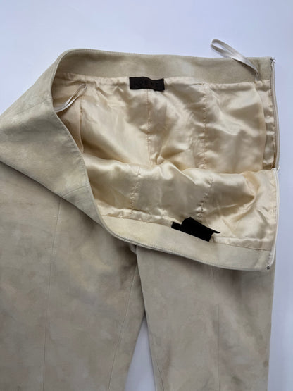 Vintage Loewe Madrid Nappa Leather Pants Beige 38/M